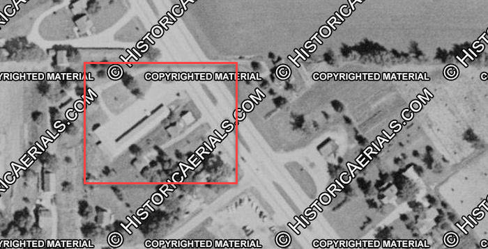 Travelier Motel - 1955 Aerial (newer photo)